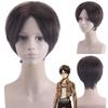 Cos Synthetic Short Hair Wig For Attack On Titan Characters High Temperature Fiber