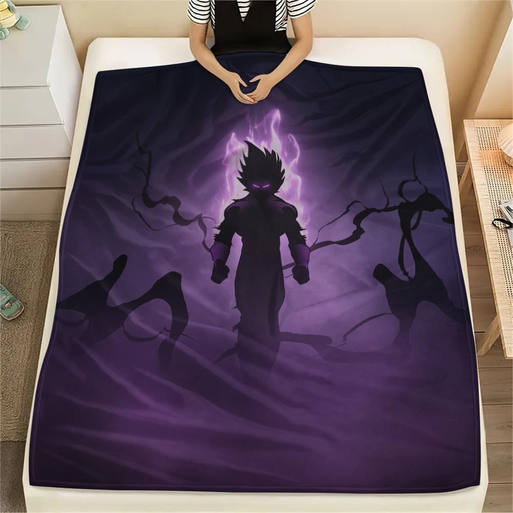 Dragon Ball Print Flannel Blanket, High quality Comfortable for All Seasons, Home Decor, Warmth and Comfort