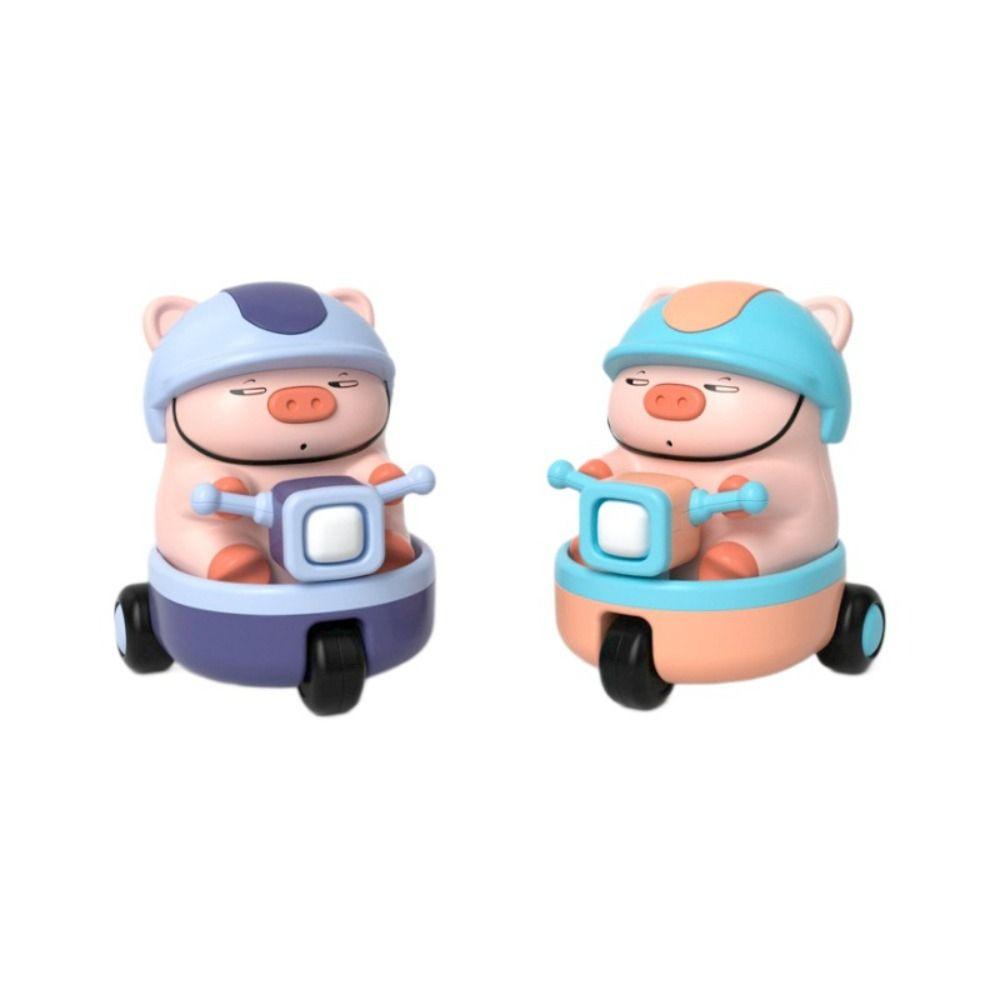 Interactive Pig Stunt Three-wheeled Car Toys Sound And Light Children Fun Motorcycle  Kids Toddlers