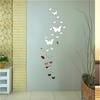 12Pcs/Set Modern 3D Mirror Acrylic Butterfly Home Decoration DIY Art Wall Stickers