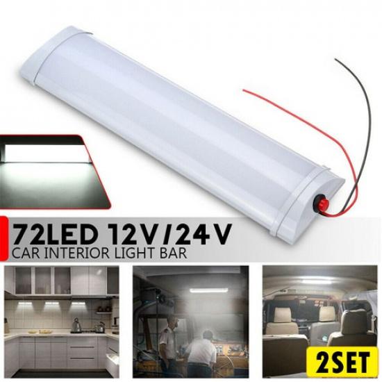 Car Panel Interior Lights Lamp Dome 72 SMD COB LED T10 4W 12V/24V White Light US