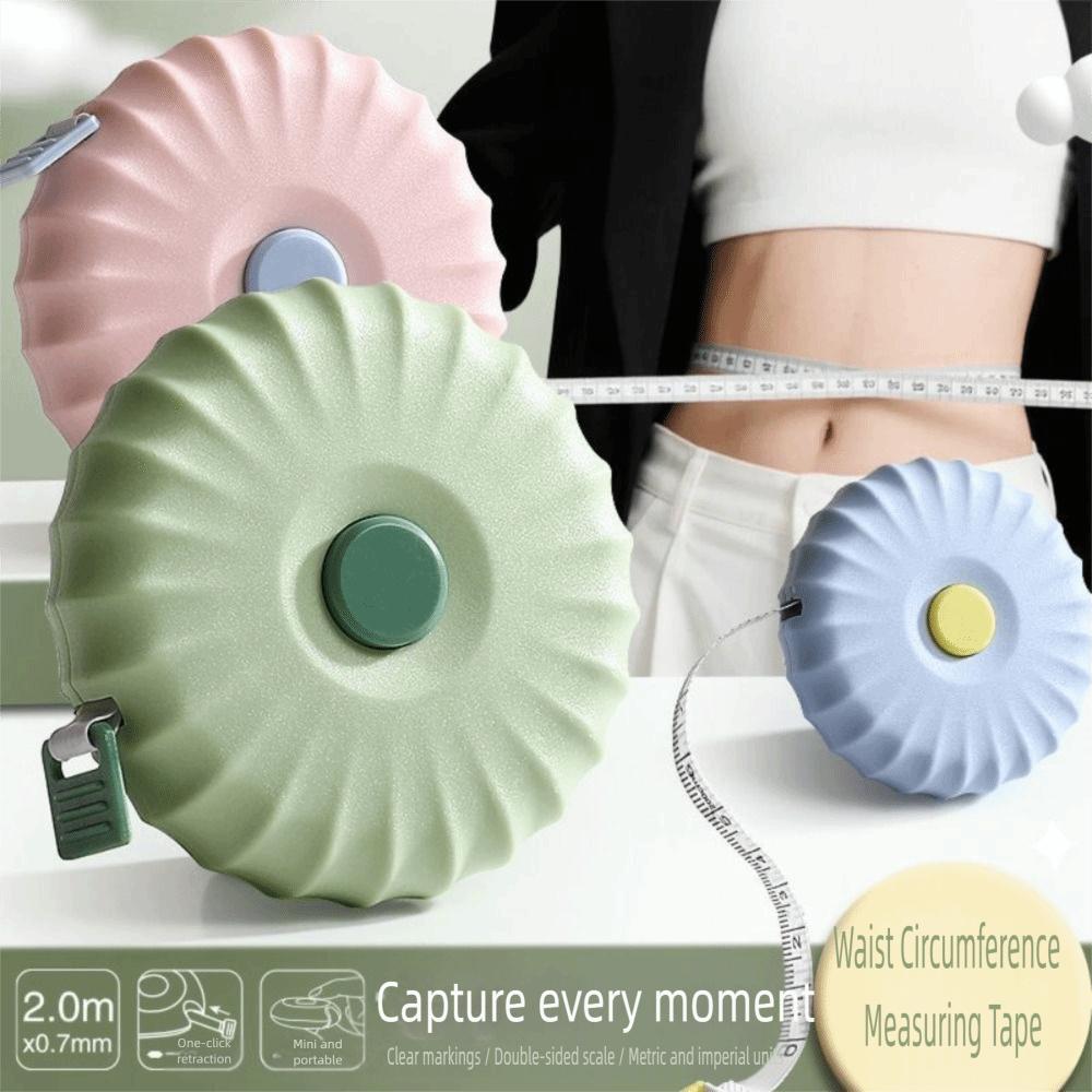 Multifunctional 2M Tape Measure One Click Rebound Body Measurements Clothing Tailor