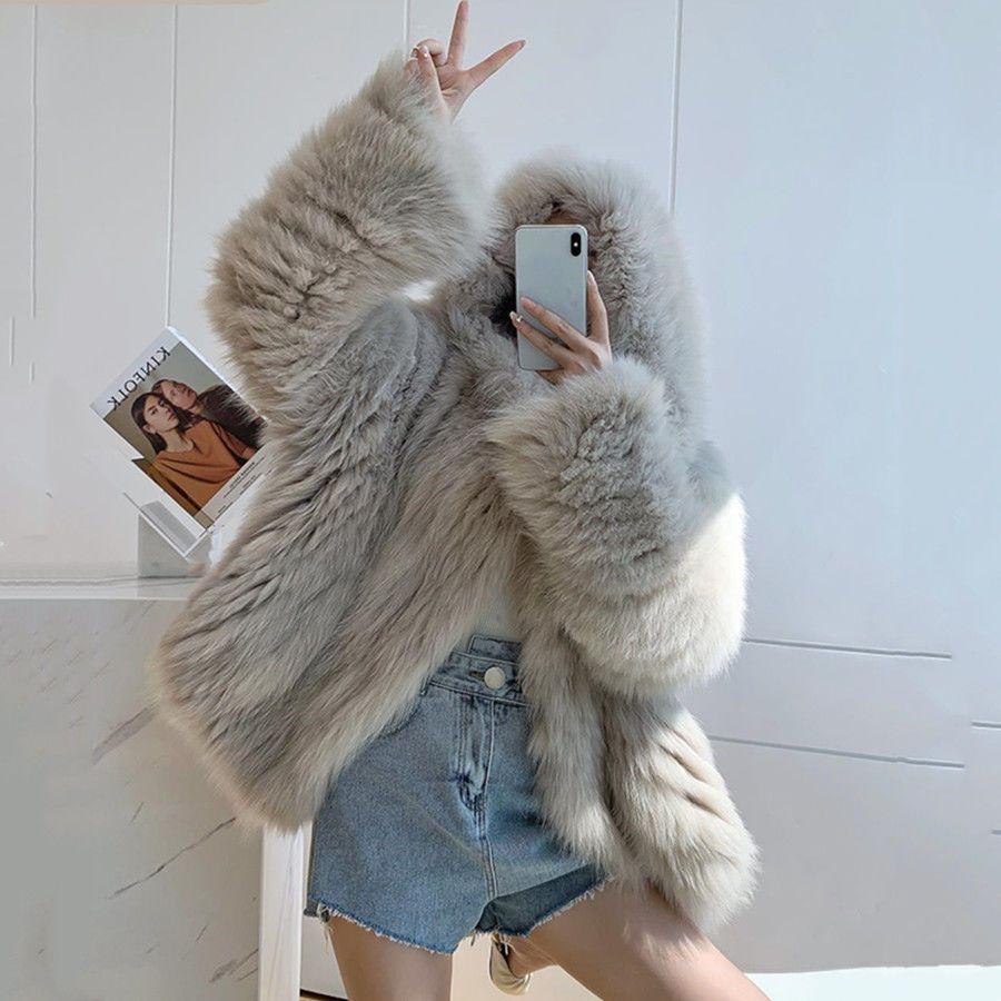Women Fashion Winter False Fur Coat Korean Style Cotton Padded Clothes Thickened Coats