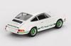 MINI GT 1/64 Porsche 911 Carrera RS 2.7 Grand Prix White/Green Livery (Left Hand Drive) Finished Product