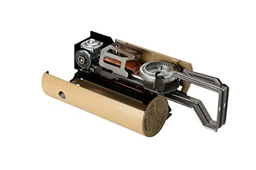 Snow Peak HOME & CAMP Burner, Khaki, GS-600KH, Tabletop Gas Stove, Compact, for Outdoor Camping, BBQs, and Cooking (Sticker Included)