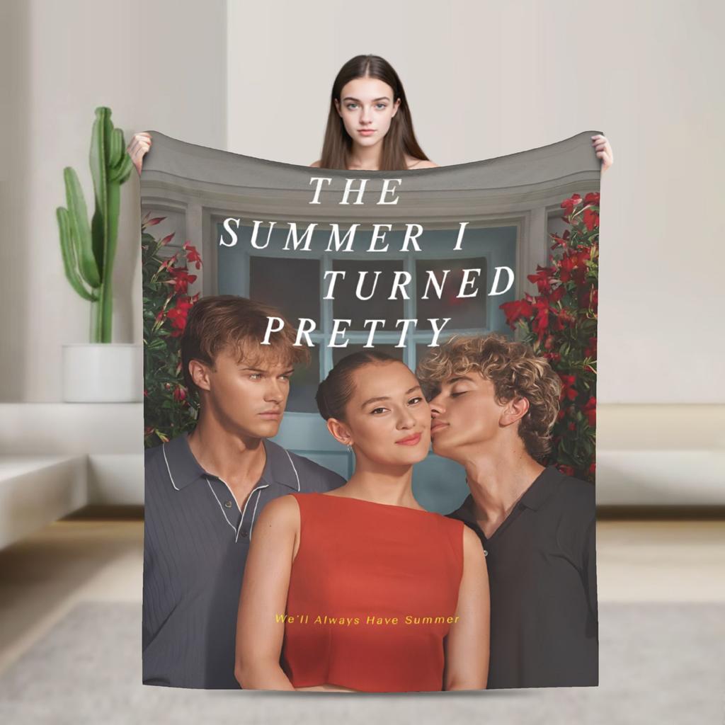 The Summer I Turned Pretty Flannel Throw Blankets Cousins Beach for Bedding Throws Knitted Blanket Travel Warm Portable Quilt