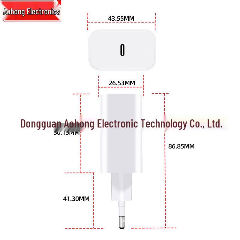 PD45W Высокомощное быстрое зарядное устройство EU Type C для Samsung и Apple