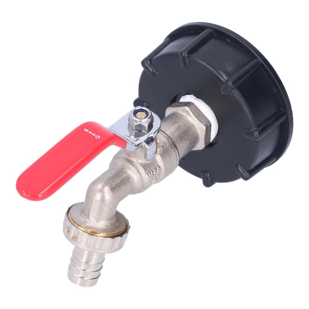 IBC Tap Adapter G1Celsius2 Brass Coarse Thread Faucet Connector Replacement Valve with Screw for Fine Control