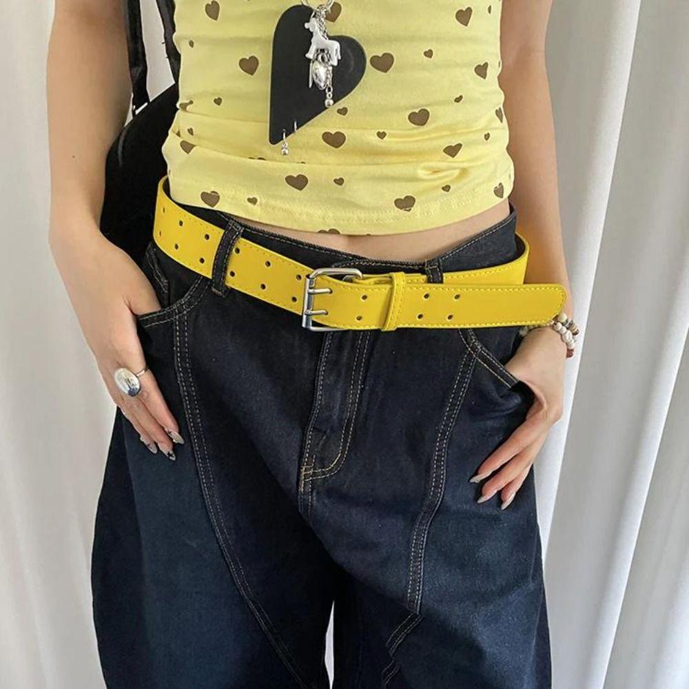 Double-Breasted Wide Waist Belt Y2k Dress Jeans Belt Fashionable Women's Belt  Waistcoat Decoration