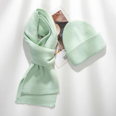 Ангоровый Набор Шапка Шарф Зимний Женский Вязаный Бини Теплый Аксессуар Для Холодной Погоды Осень Спорт Лыжи Отдых На Открытом Воздухе