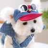 Adjustable Dog Visor Hats Denim Cap Dog Sports Hat Pet Sun Protection Hats  Outdoor Use
