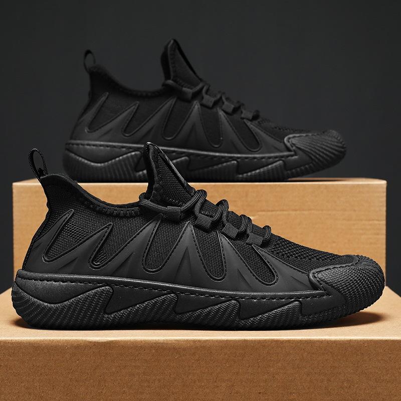 Мужская обувь 2024 года, летняя новая дышащая сетчатая повседневная обувь, мягкая подошва, трикотажная спортивная обувь, дизайнерские кроссовки для мужчин, хлопковая ткань