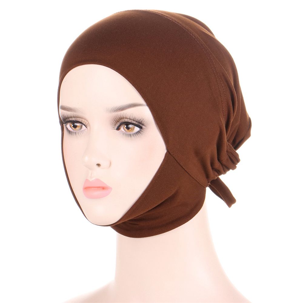 Short Muslim Stretch Arab Turban Inner Hijab Caps Headwrap Islamic Cap Female Headscarf