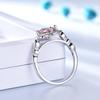 S925 Sterling Silver Luxury Fashion Morganite Ring For Women Personalized Valentine's Day Gift