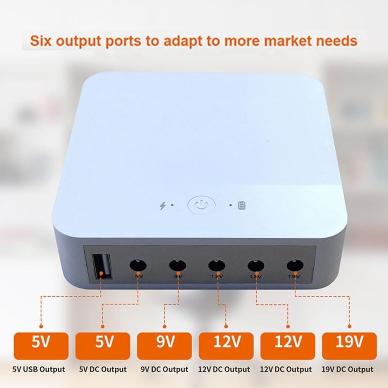 13200mah UPS Uninterrupted Power Supply 5V 9V 12V 19V USB UPS Power Supply For WiFi Router Modem Camera