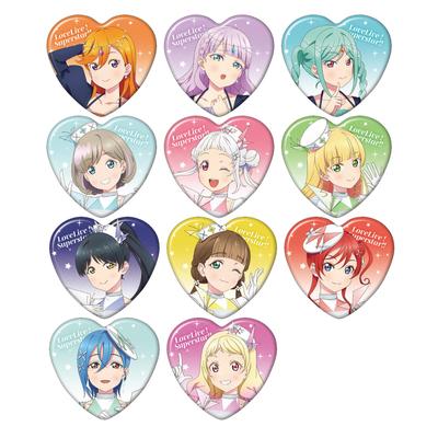 Коллекция значков с героями Love, 11 штук BOX Live! Супер звезда!! [Аниме версия] В форме сердца