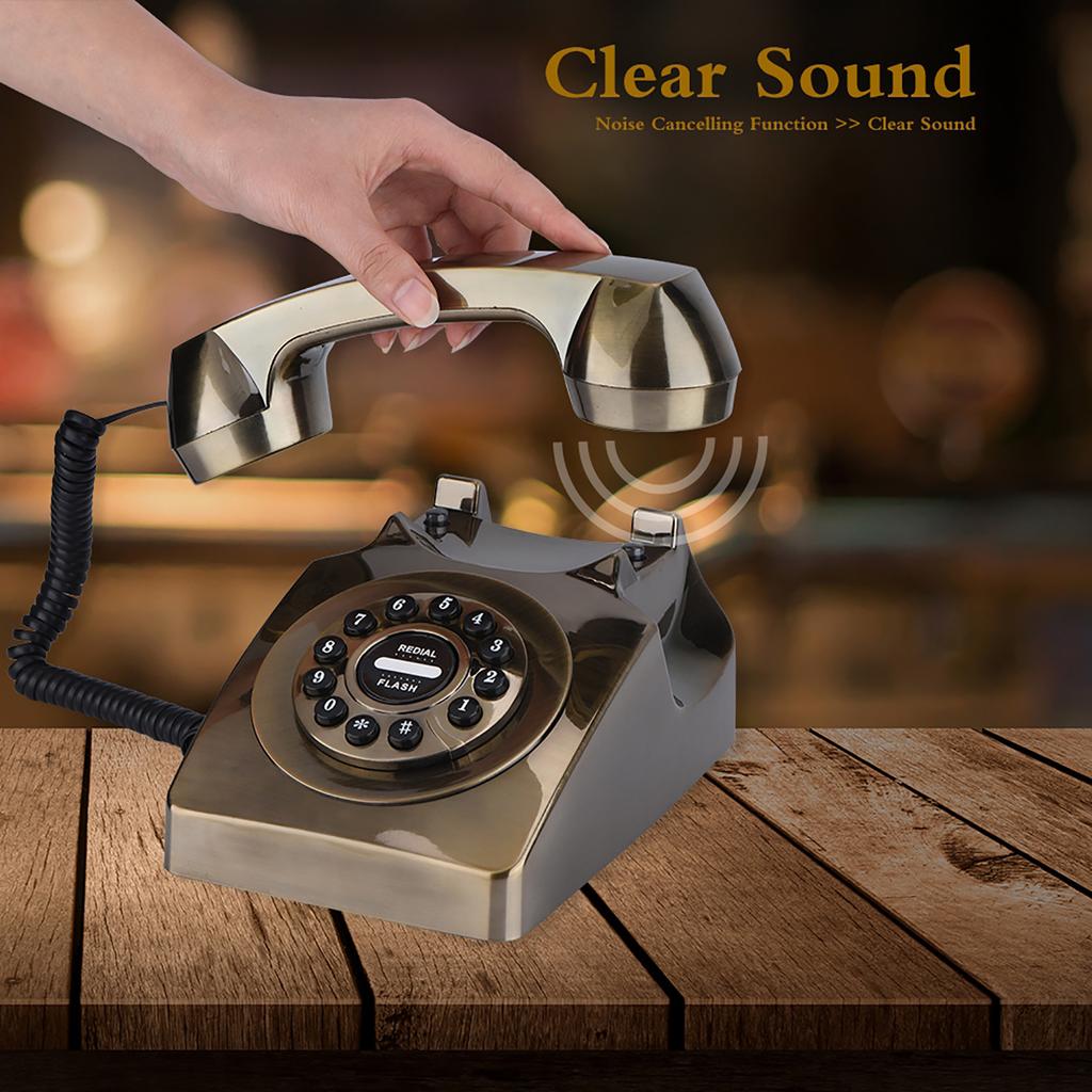 Vintage Antique Telephone Numbers Storage Clear Sound Retro Telephone ‑ Red