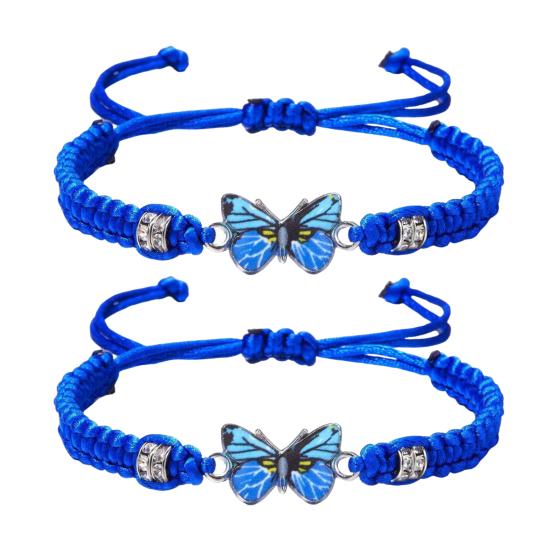 1/2/5/10 шт. Синий браслет дружбы для женщин, регулируемый, плетеный, веревочный, защита узла, удачная дружба