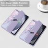 For Samsung Galaxy Tab A9 Tablet Case Tri-Fold Stand Pattern Printing Clear Acrylic Leather Cover