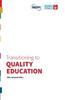 The Transitioning To Quality Education Book