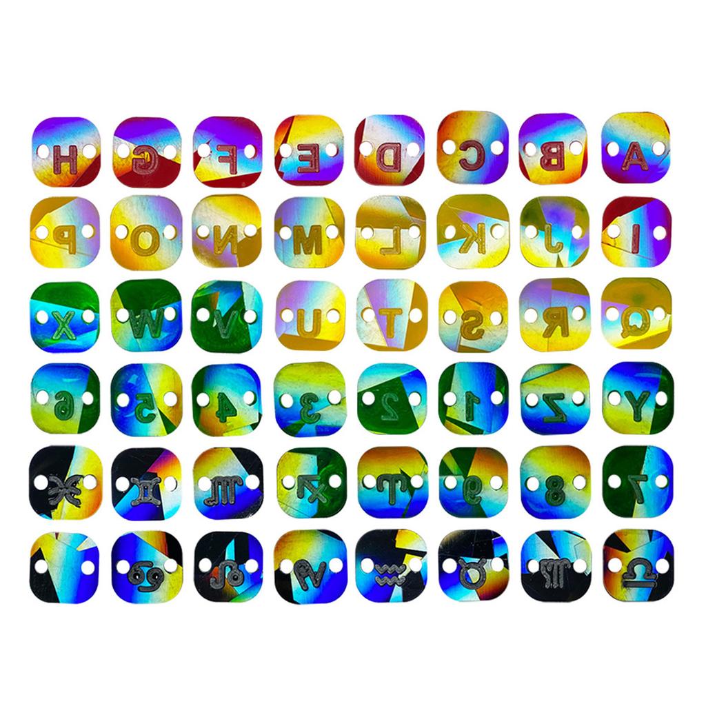 Single-Hole Mini Letter Mold for Craft Holographic Letter Number Square Bead Silicone Mold for DIY Craft Jewelry Making