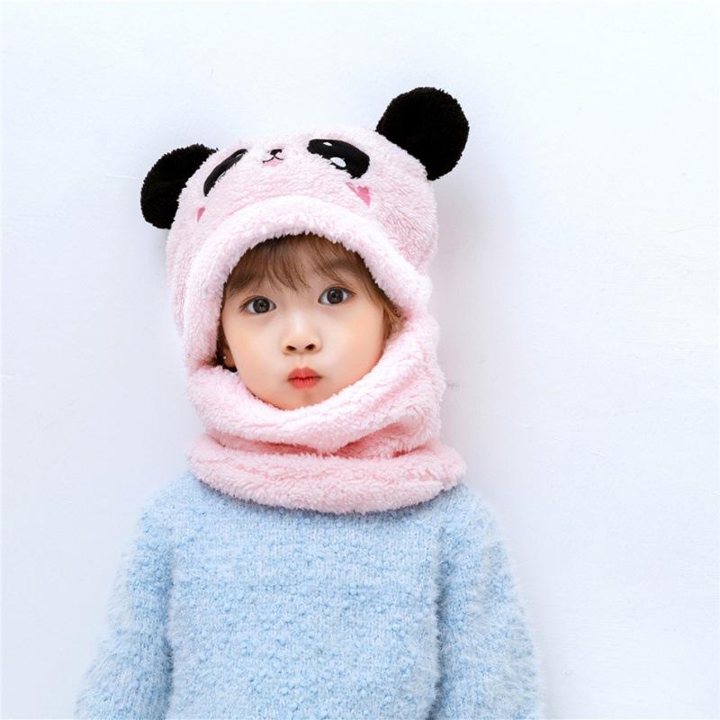 Зимняя шапка для малышей 2-8 лет с флисовой подкладкой для девочек и мальчиков, детские шапочки с ушками, шарф-балаклава, вязаная шапка-бини, балаклава, шапки-маски