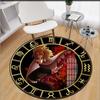 Круглый ковер с рисунком аниме «Убийца демонов», нескользящий ковер для спальни, гостиной, домашнего декора