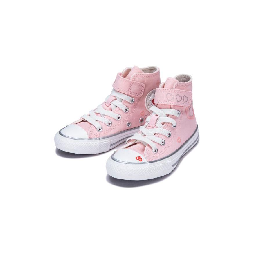 Converse Chuck Taylor All Star Simple Comfortable Versatile Durable Breathable High Top Kids Canvas Shoes Kids Sneakers Pink A09119C