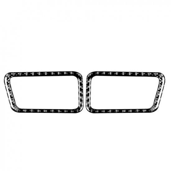 6x Black Air Vent Sticker Carbon Fiber Cover Trim For Subaru WRX Saloon 2015-21