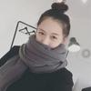 Korean Style Solid Color Imitation Cashmere Scarf for Autumn & Winter