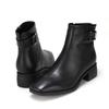 Barbara Leather Buckle Decoration 5cm Women Ankle Boots Bzg802bk