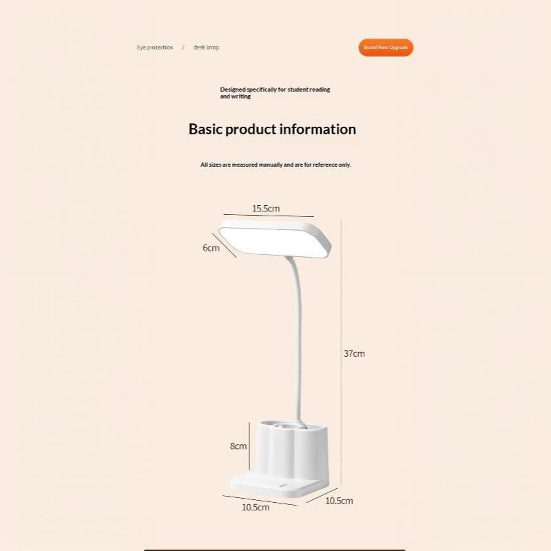 Светодиодная настольная лампа с USB-зарядкой, портативная, для чтения, ночник для общежития, спальни, прикроватная, для учебы студентов