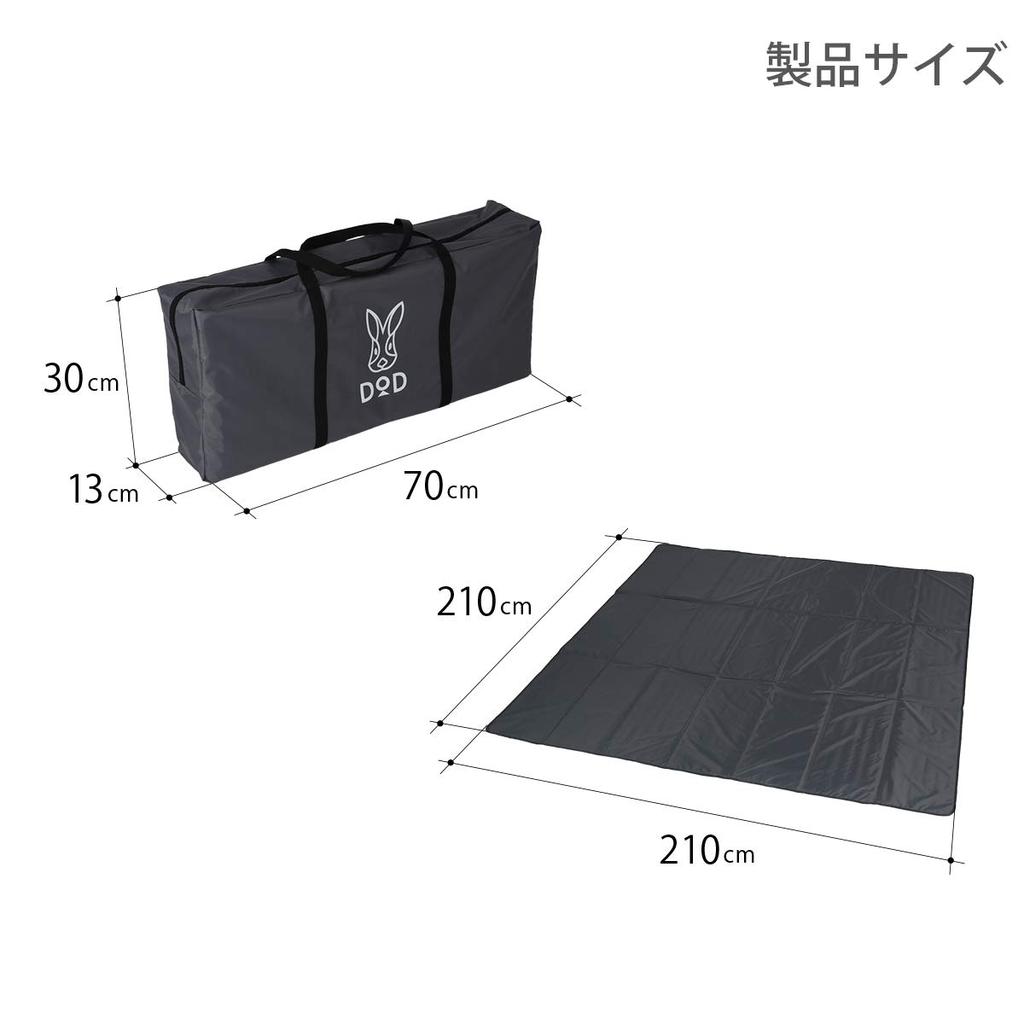 DOD 3 Person Tent Mat [thickness 6mm] Perfect Size for Square Floor MA3-661-GY