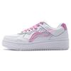 Li Ning Qi Feng Comfortable Versatile Non-Slip Low-Top Skate Shoes Women Sneaker White Pink AGCT380-3