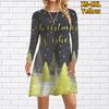 Women Casual Dress Christmas Tree Snow Print Dresses For Women O-neck Short Sleeve Dress Plus Size