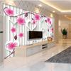 Wallpaper 3d Heart-Shaped Red Rose Murals Simple Background Wall Murals Living Room Bedroom Hotel Wallpaper