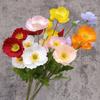 Artificial Flower for Vase Realistic Faux Silk Flower Bouquet with 3 Heads Blooms And 1 Bud for Home Wedding Party Decoration Table Centerpiece