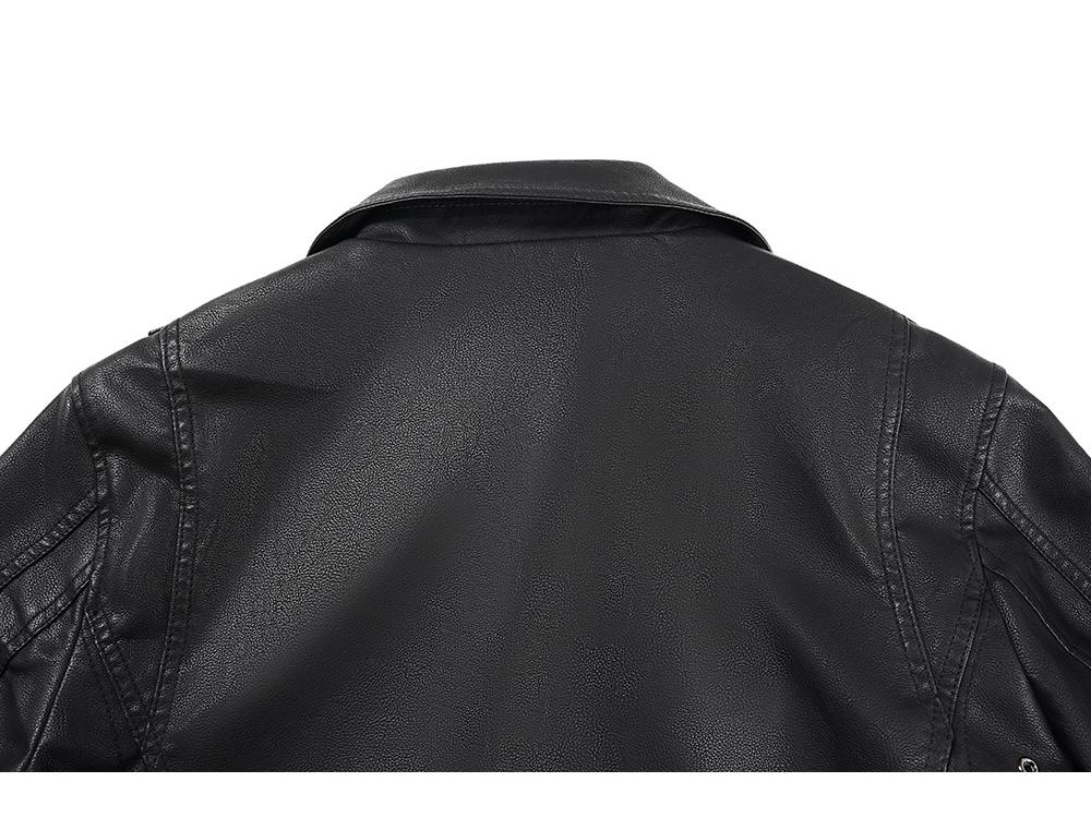 Мужская мотоциклетная куртка Cross-Border из искусственной кожи с множеством молний и поясом — в европейском стиле хип-хоп для осени/зимы.