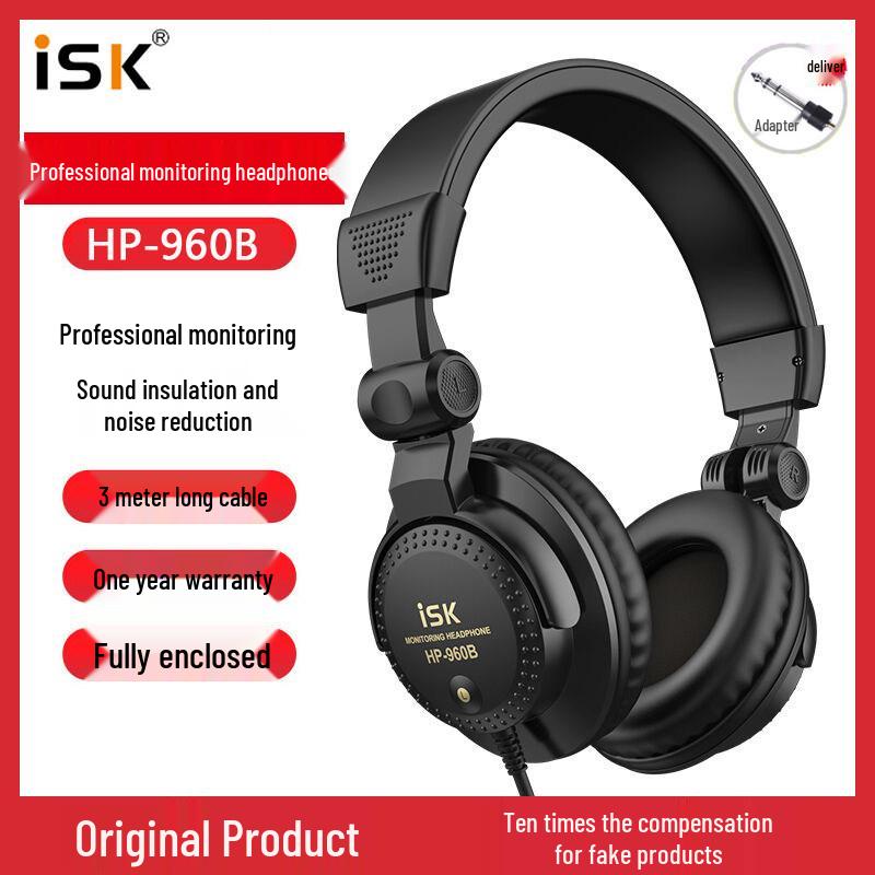 HP-960B Профессиональные закрытые мониторные наушники для DJ, компьютера, мобильного телефона, звуковой карты, стриминга и студийной записи