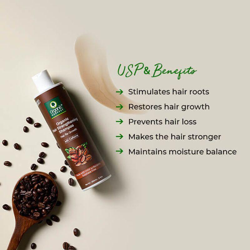 Органический шампунь для укрепления волос с кофеином