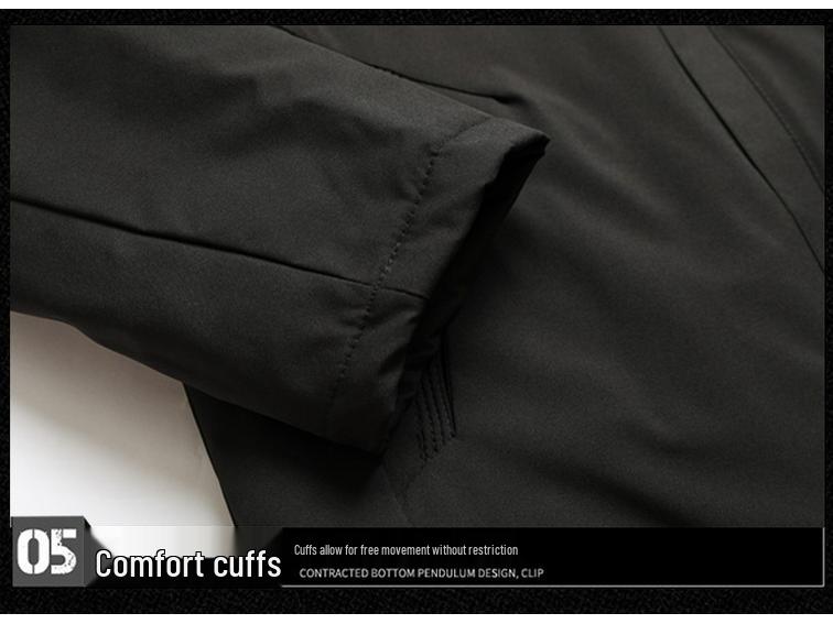 Зимняя мужская хлопковая куртка с капюшоном на флисовой подкладке для улицы: Повседневный и утолщенный дизайн из Японии и Южной Кореи.