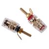 2 4mm Brass Speaker Amplifier Binding Posts Terminals Transparent Shell Oxidation Resistance Brass Terminal for Banana Plugs
