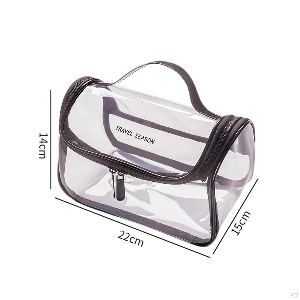 Прозрачная косметичка-органайзер с ручкой-ремнем, компактная, из ПВХ, для путешествий