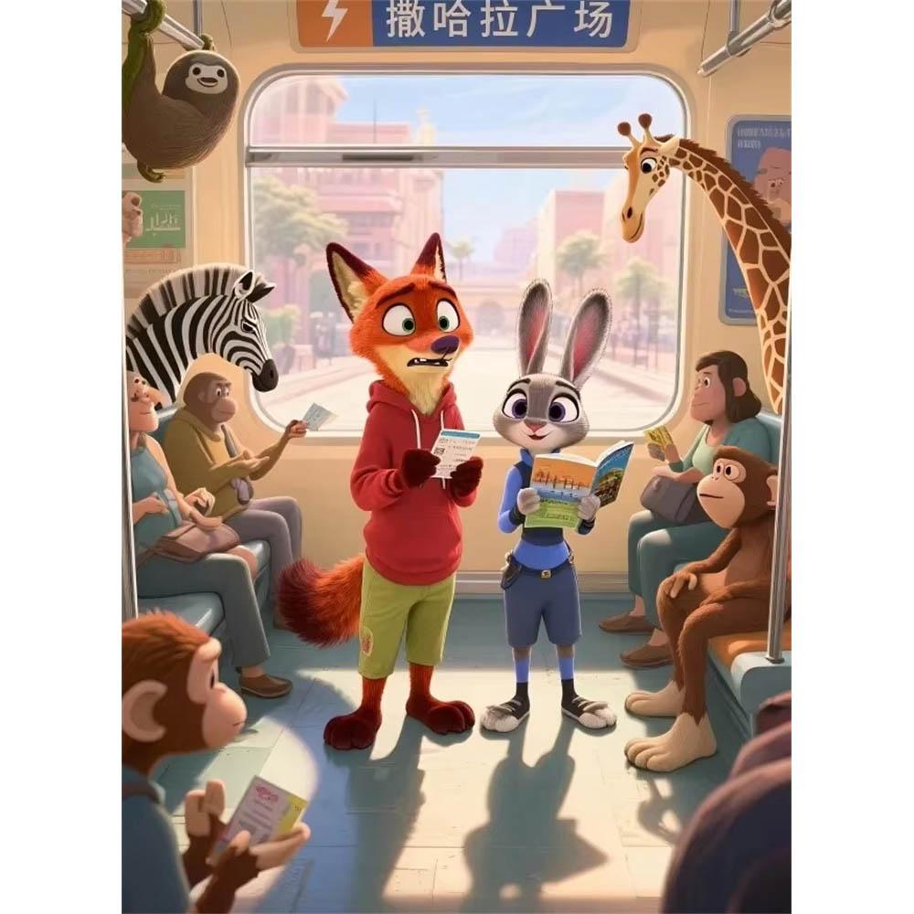 Disney Зверополис Джуди Ник 5D Алмазная Живопись Полностью с Алмазами Сделай Сам Ручная Алмазная Живопись Мультяшный Декоративный Набор для Живописи