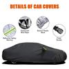 Car Cover Full Sedan Covers with Reflective Strip Sunscreen Protection Dustproof&Waterproof UV