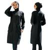 Women Solid Color Long Islam Swimwear Muslim Swimwears Women Modest Muslin Swimsuit Bathing Suit Long Sleeves Islamic Burkinis Wear