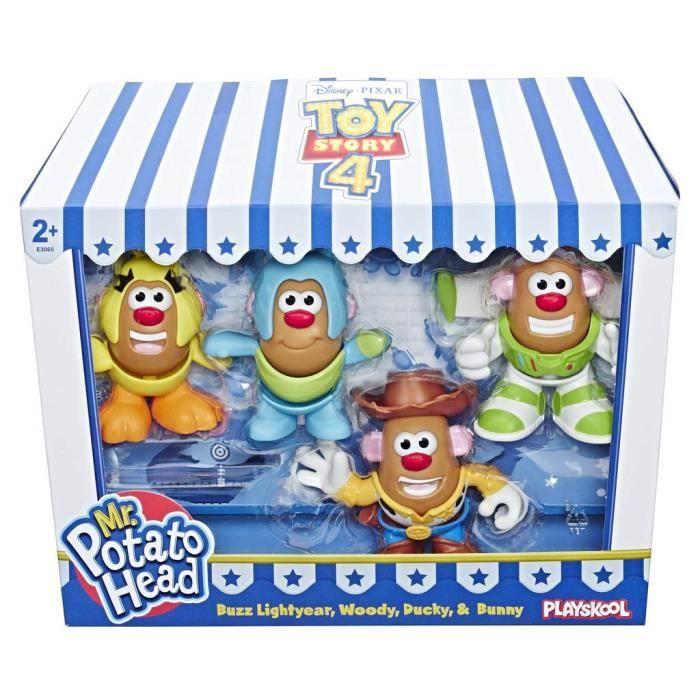 Figurines Mr Potato Head Playskool Toy Story 4 - Pack De 4 - Woody, Buzz, Bunny, Ducky