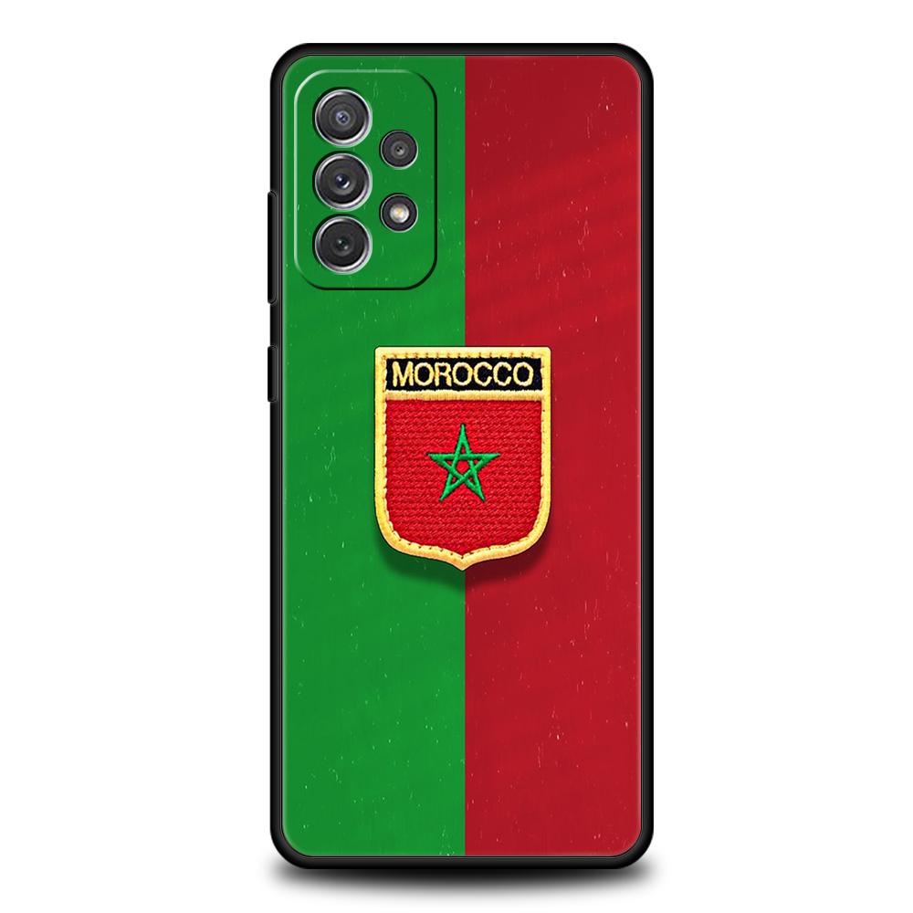 Чехол-паспорт с флагом Марокко для Samsung A24 A12 A14 A32 A50 A70 A20E A20S A10 A10S A22 A30 A40 A34 A54 A42 A52 5G A04s