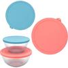 3 Pack Silicone Replacement Lids for Pyrex 7402-S 1.3 Qt, 7403-S 2.3 Qt, 7404-S 4.5 Qt Sculpted Tinted Glass Mixing Bowls (BOWL NOT INCLUDED)
