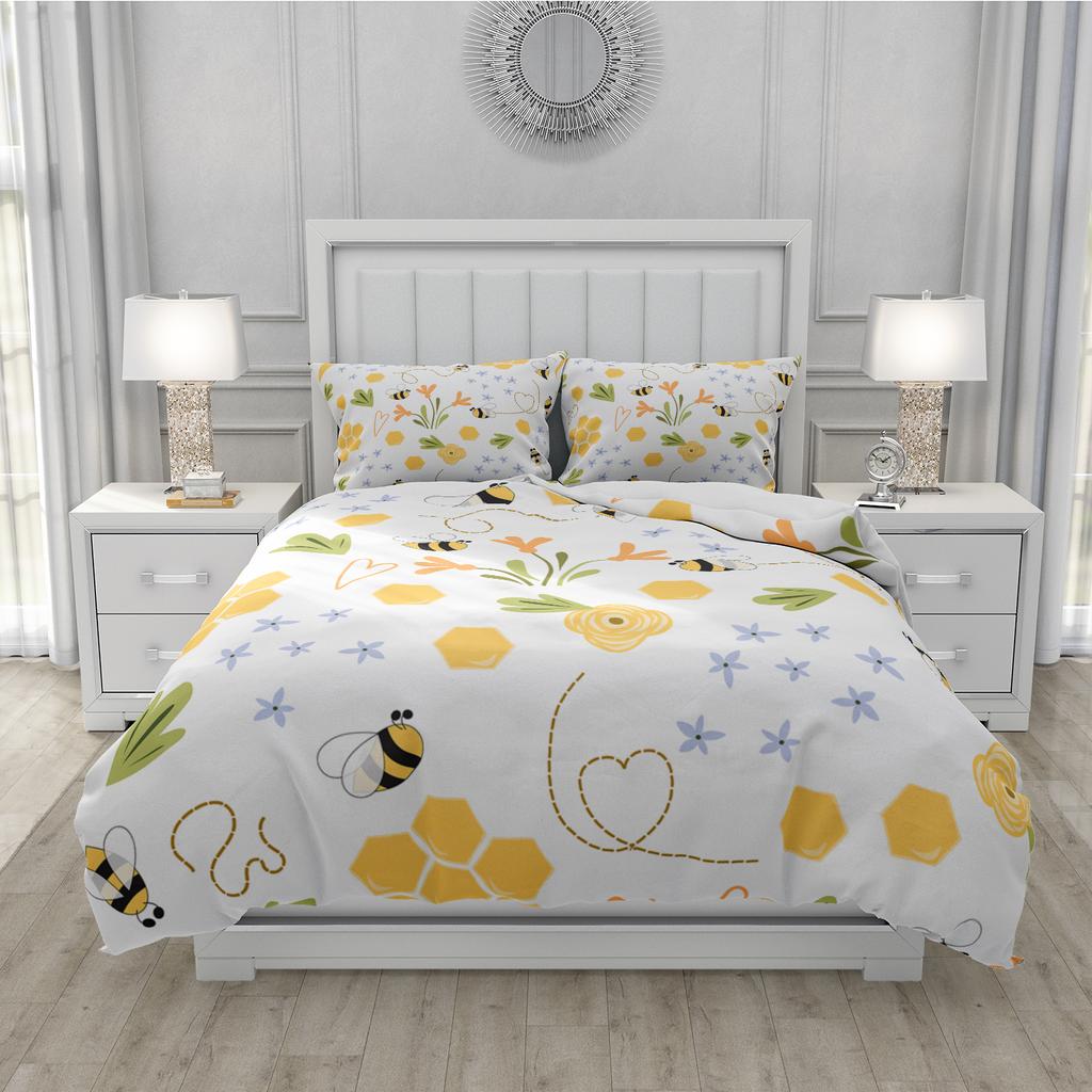 3D Printed Cartoon Style Duvet Cover Kit Ultra-fine Fiber Pillowcase 2024 New Wholesale Cute And Comfortable Animal Kit
